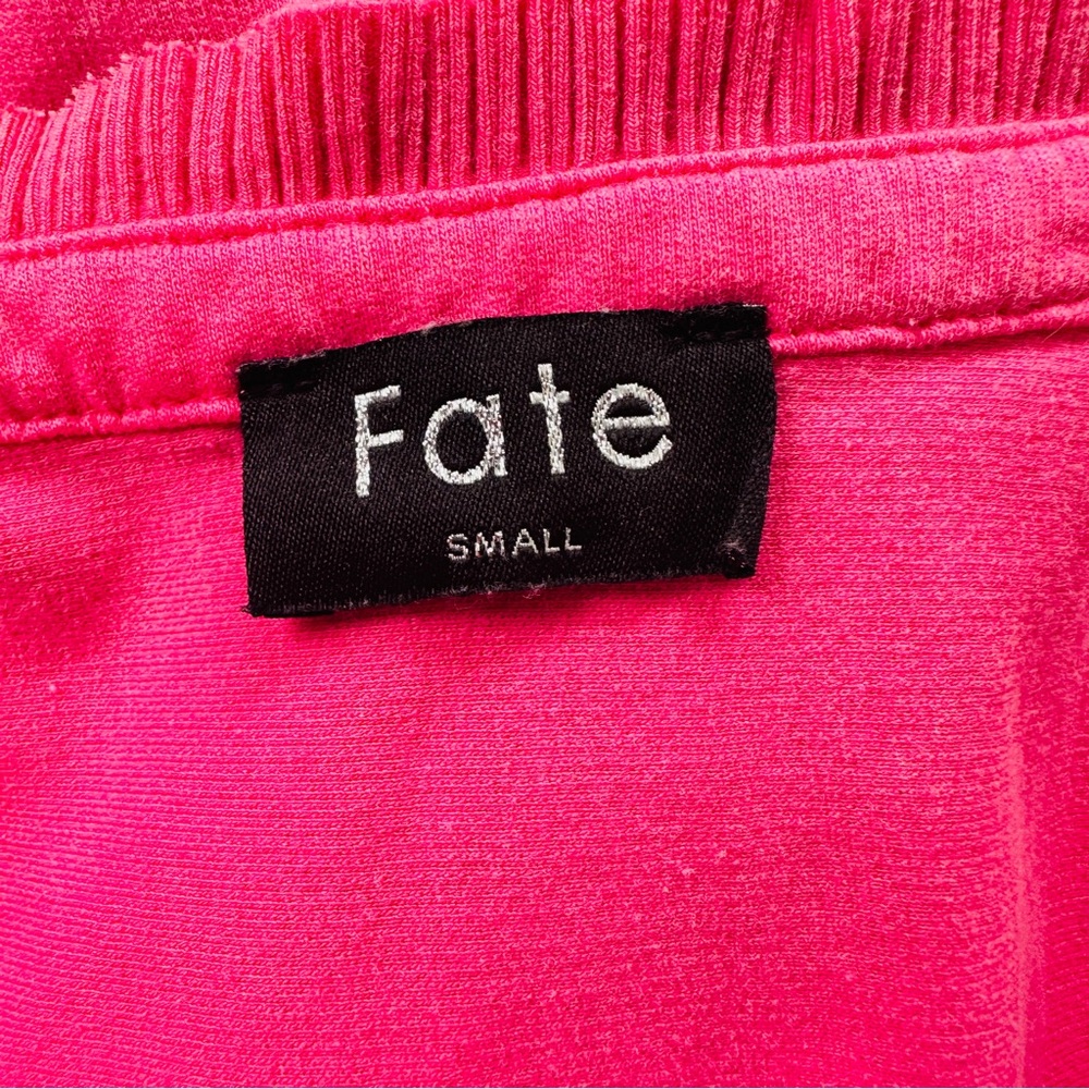 Fate pink raw edge ruffled top - Picture 6 of 7